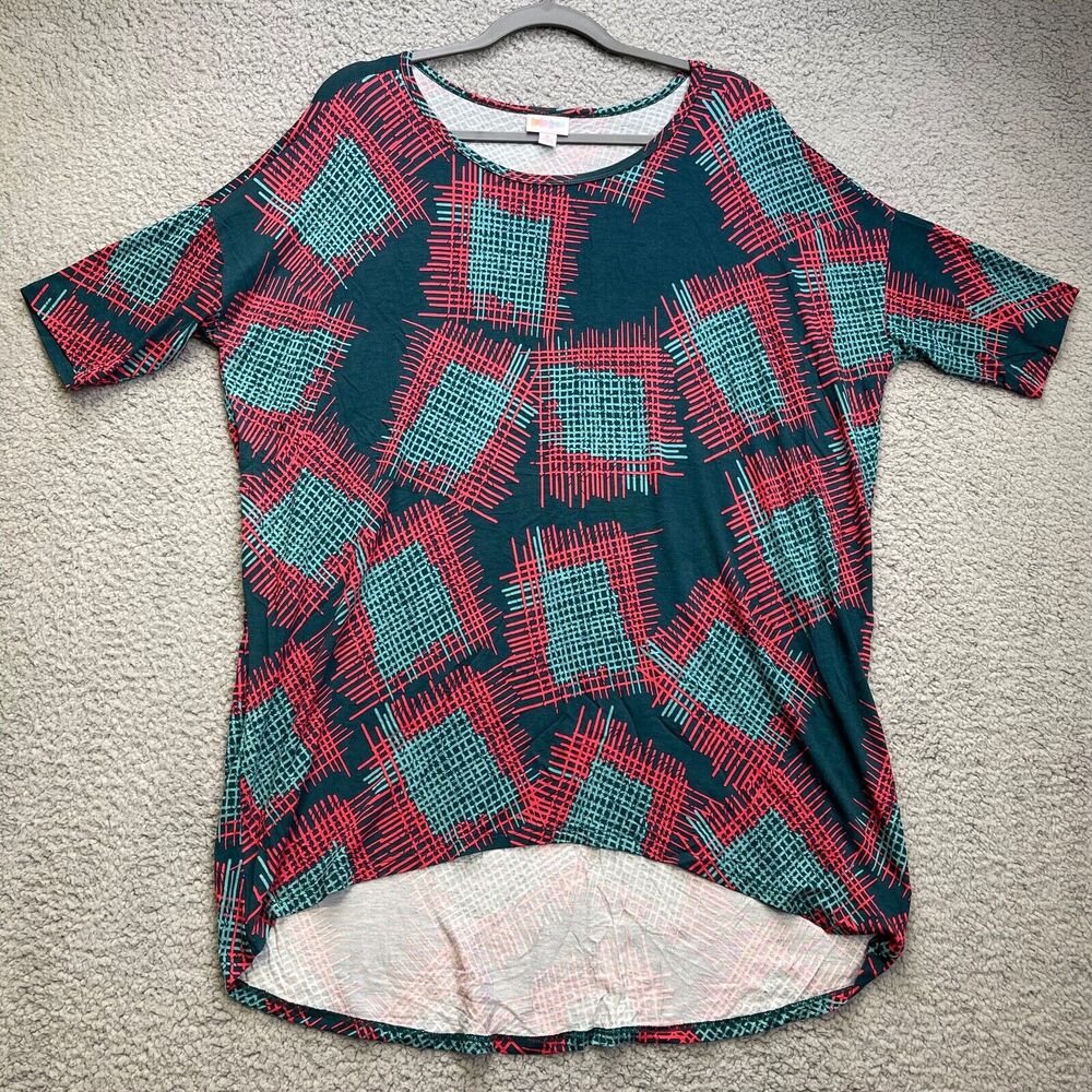 LulaRoe Shirt Blouse Top Women's Medium Stretchy Short Sleeve